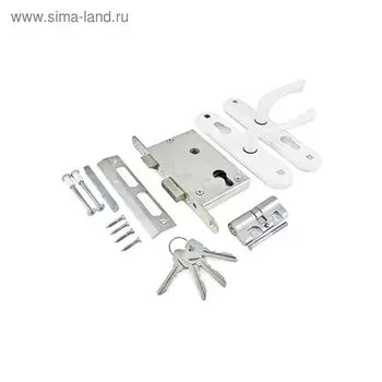 Замок врезной Димитровград «Зенит» ЗВ4-3.07, м/о 55 мм, с/руч, белый