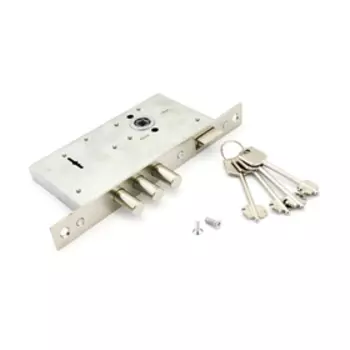 Замок врезной "Димитровград" Зенит ЗВ9-6, сувальдный, с защелкой, м/о 85 мм, б/ручки