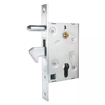 Замок врезной для откатных ворот, БУЛАТ ЗВ4-1К.50.72.25.04, под ц/м, хром