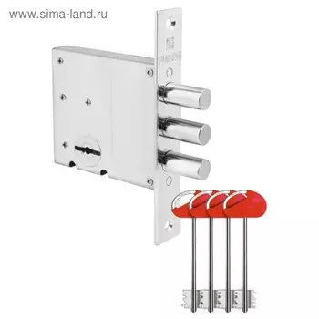 Замок врезной Fuaro V10/S-60.00.3R14, сувальдный, 4 ключа