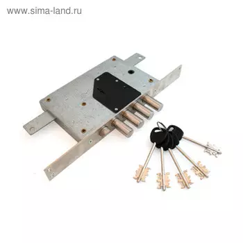 Замок врезной «Гардиан» МАКСИМУМ 2112 ДТ, левый, с защелкой, б/о, 5 ключей