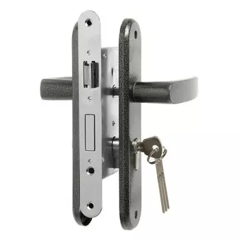 Замок врезной LOCKLAND RD009, с ручкой, цвет графит