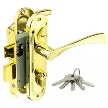 Замок врезной MARLOK 50/L76-ЦМ70, межосевое 50 мм, ключ/ключ, цвет золото