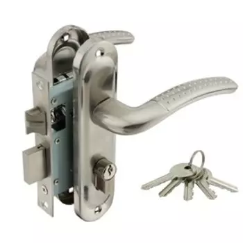 Замок врезной MARLOK 50/LA02-ЦМ70, межосевое 50 мм ключ/ключ SN, цвет никель