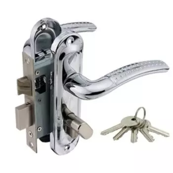 Замок врезной MARLOK 50/LA02-ЦМВ70, межосевое 50 мм, ключ/вертушка, цвет хром