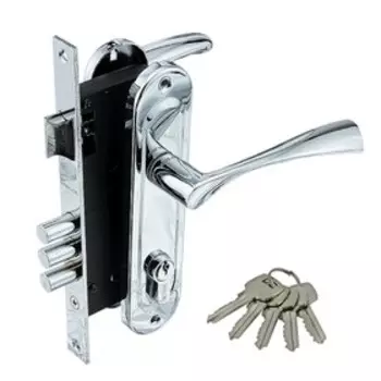 Замок врезной MARLOK 70/L76 3RB, 3 ригеля, межосевое 70 мм, цвет хром