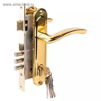 Замок врезной MARLOK 85/112-ЦМ60, межосевое 85 мм (Тип 1), цвет золото