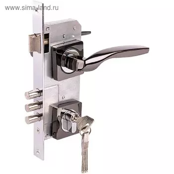 Замок врезной MARLOK 85/5215-ЦМ60, межосевое 85 мм (Тип 2), цвет черный никель