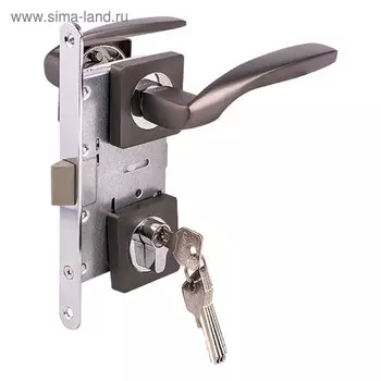 Замок врезной MARLOK 85/5215-ЦМ60, межосевое 85 мм (Тип 4), цвет графит