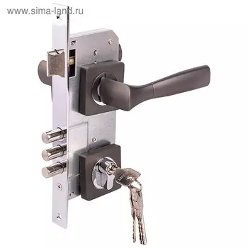 Замок врезной MARLOK 85/5218-ЦМ60, межосевое 85 мм (Тип 2), цвет графит