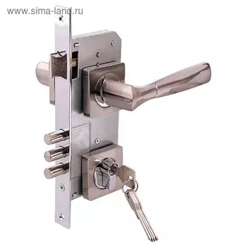 Замок врезной MARLOK 85/5218-ЦМ60, межосевое 85 мм (Тип 2), цвет никель