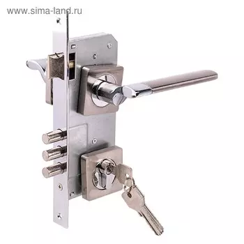 Замок врезной MARLOK 85/5219-ЦМ60, межосевое 85 мм (Тип 2), цвет никель