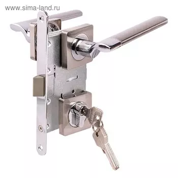 Замок врезной MARLOK 85/5219-ЦМ60, межосевое 85 мм (Тип 4), цвет никель