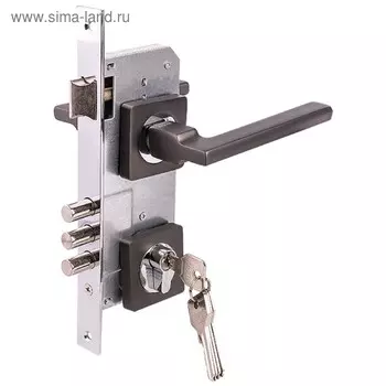 Замок врезной MARLOK 85/5220-ЦМ60, межосевое 85 мм (Тип 2), цвет графит