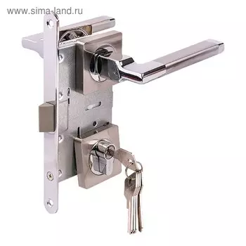 Замок врезной MARLOK 85/5220-ЦМ60, межосевое 85 мм (Тип 4), цвет никель