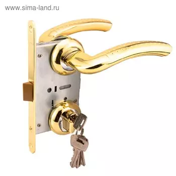 Замок врезной MARLOK 85/5402-ЦМ60, межосевое 85 мм (Тип 4), цвет золото