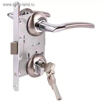 Замок врезной MARLOK 85/5406-ЦМ60, межосевое 85 мм (Тип 4), цвет никель