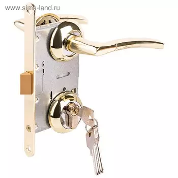 Замок врезной MARLOK 85/5406-ЦМ60, межосевое 85 мм (Тип 4), цвет золото