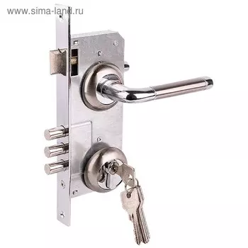 Замок врезной MARLOK 85/5408-ЦМ60, межосевое 85 мм (Тип 2), цвет никель