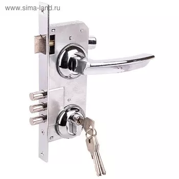 Замок врезной MARLOK 85/5411-ЦМ60, межосевое 85 мм (Тип 2), цвет хром