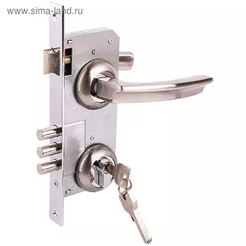 Замок врезной MARLOK 85/5411-ЦМ60, межосевое 85 мм (Тип 2), цвет никель