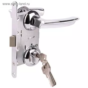 Замок врезной MARLOK 85/5411-ЦМ60, межосевое 85 мм (Тип 4), цвет хром