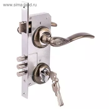 Замок врезной MARLOK 85/5413-ЦМ60, межосевое 85 мм (Тип 2), цвет бронза