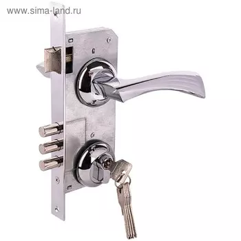 Замок врезной MARLOK 85/5423-ЦМ60, межосевое 85 мм (Тип 2), цвет хром