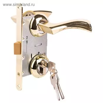 Замок врезной MARLOK 85/5423-ЦМ60, межосевое 85 мм (Тип 4), цвет золото