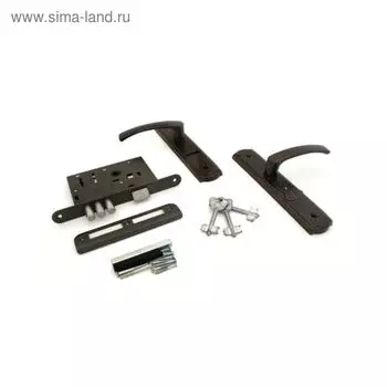 Замок врезной "Могилев" ЗВ 9-4-1-09, с ручкой, цвет медн.антик