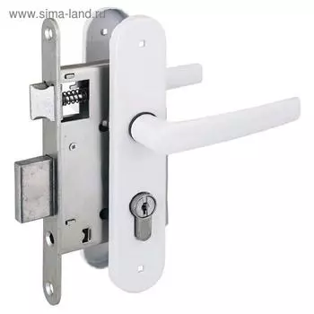 Замок врезной с ручками «Птимаш» ЗВ4-3.08 (ЗВ4-1.55), м/о 55, белый