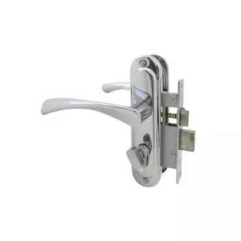 Замок врезной "СТАНДАРТ" Россия 103/50B, с ручкой, вертушка, цвет хром