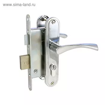 Замок врезной «СТАНДАРТ» Россия ЗВ4-7.04С, с ручками, цвет хром