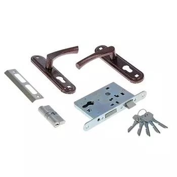 Замок врезной «СТАНДАРТ» ЗВ4-3.07С, с ручкой, цвет медь