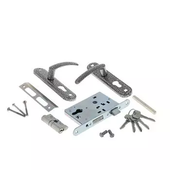 Замок врезной "СТАНДАРТ" ЗВ4-7.02С, с ручкой, цвет серебро