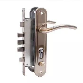 Замок врезной тяж "АЛЛЮР" ЗВ4-0526 AB-L, без ц/м с ручками, цвет бронза