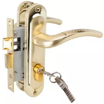 Замок врезной TRODOS 50/106-ЦМ70 SB, цвет матовое золото