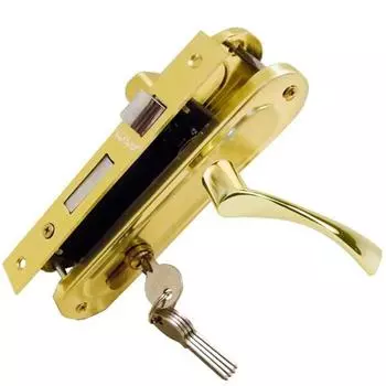 Замок врезной TRODOS 61/76 PB , цвет золото