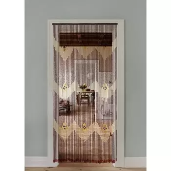 Занавеска декоративная деревянная, 90×190 см, 52 нити