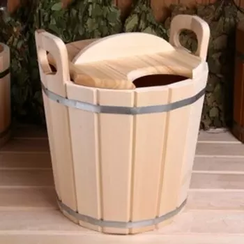 Запарник - ведро для бани и сауны, 12 л, липа, пластиковая вставка, «Добропаровъ»