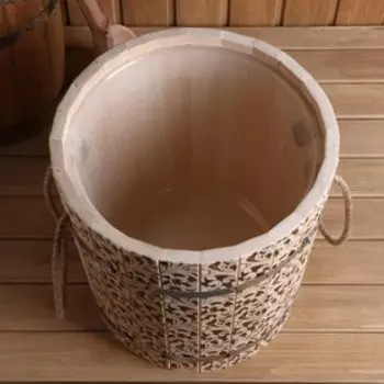 Запарник из липы, 13 литров, пластиковая вставка, ручка-веревка (Рисунок 2)