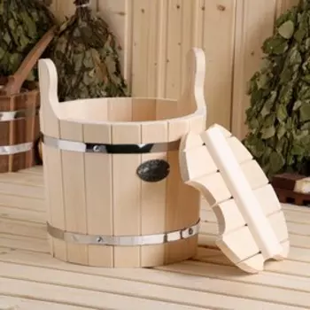 Запарник-ведро из липы, 9 л, с крышкой, "Добропаровъ"