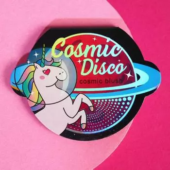 Запечённые румяна Cosmic disco, оттенок натурально-розовый