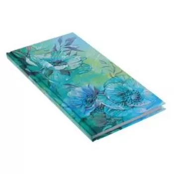 Записная книжка, 110 x 206 мм, 80 листов, "Нежные цветы", твёрдая обложка, матовая ламинация, выборочный лак, тиснение фольгой