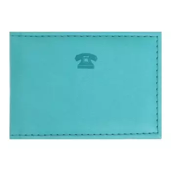 Записная книжка 115 х 80 мм, 48 листов "Винер", твёрдая обложка с поролоном, бирюзовый, с ламинированной алфавитной вырубкой