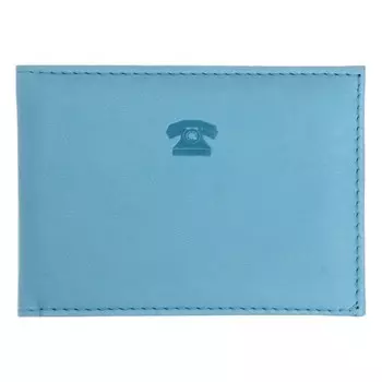 Записная книжка 115 х 80 мм, 48 листов "Винер", твёрдая обложка с поролоном, голубой, с ламинированной алфавитной вырубкой