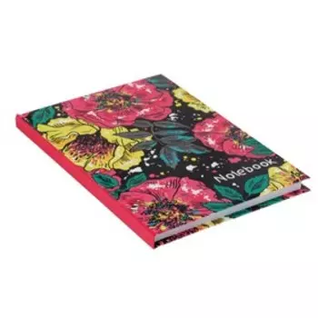 Записная книжка 120 х 170 мм, 80 листов, в клетку "Яркие бутоны", твёрдая обложка, матовая ламинация, выборочный УФ-лак