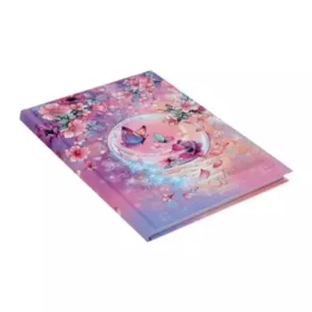 Записная книжка 140 х 200 мм, 80 листов, в линейку/точку "Цветущий сад", твёрдая обложка, матовая ламинация, выборочный перламутровый лак, тиснение фольгой