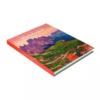 Записная книжка А5, 160 листов "Горный пейзаж", твёрдая обложка, глянцевая ламинация