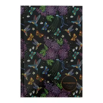 Записная книжка А5, 80 листов в клетку "Цветочный микс", твёрдая обложка, глянцевая ламинация, блок офсет